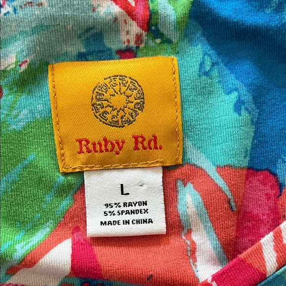 Ruby Rd. Colorful Abstract Print Tunic - Picture 2 of 7